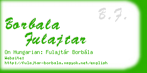 borbala fulajtar business card